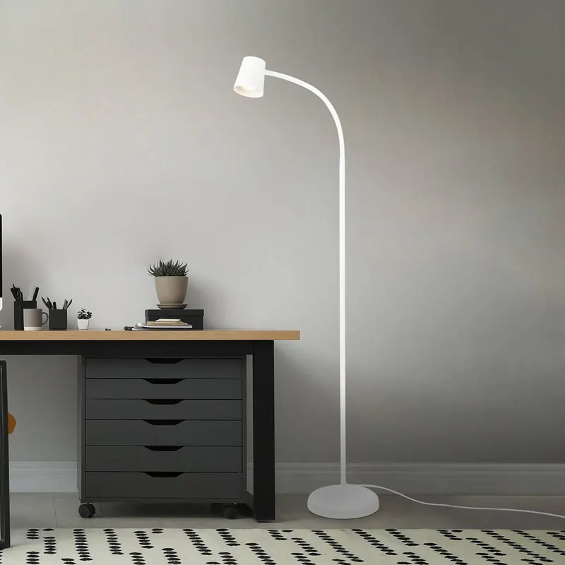 Lampa stojąca Skriva, regulowana, GU10, biała
