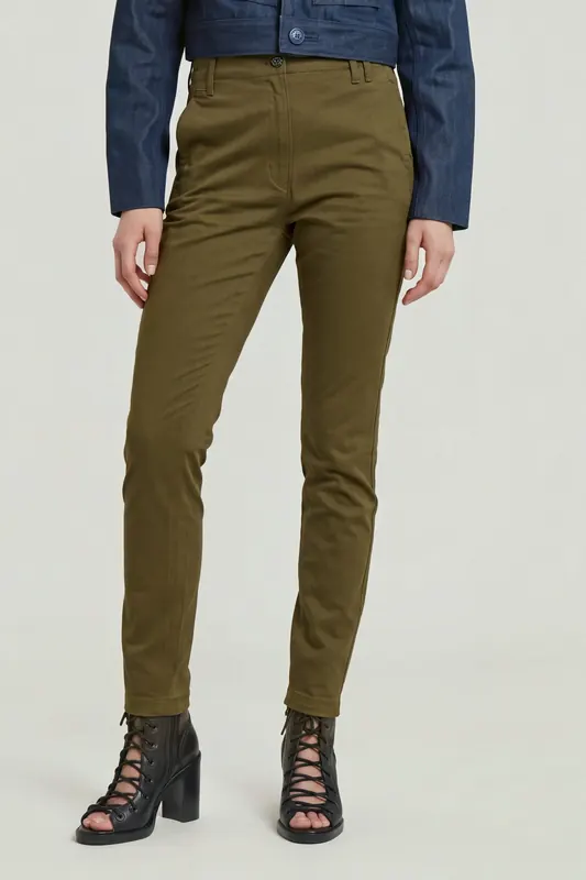 G-Star Weld High Skinny Green Maat: W29L32 | Chino's Outlet | Dames | Groen