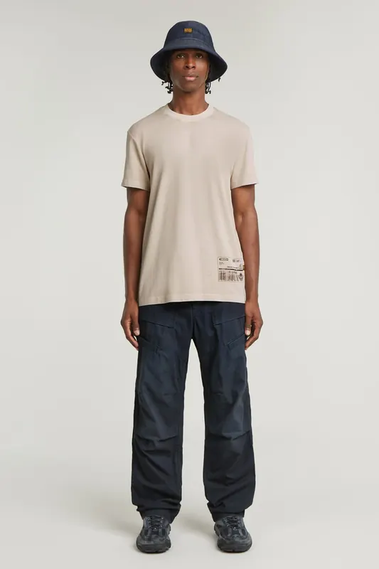 G-Star Shipping Gr Overdyed R T Beige/khaki Maat: L | Basic T-Shirts Outlet | Heren | Beige