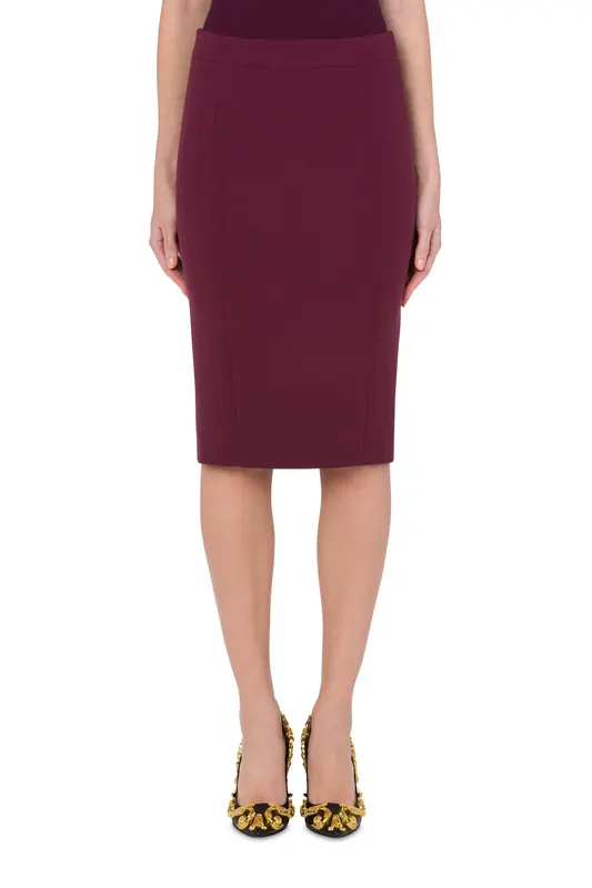 Moschino Wool And Viscose Bouclé Skirt Red Maat: 36 | Midi Rokken Outlet | Dames | Rood