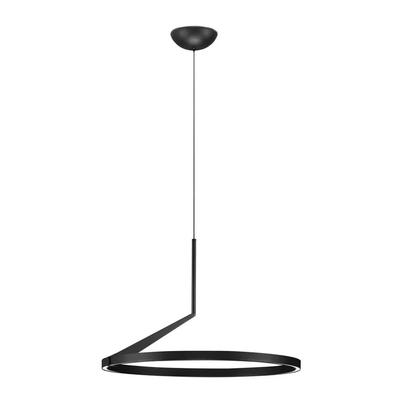 Aluminiowa lampa wisząca LED ze ściemniaczem w kolorze matowej czerni ø 60 cm Tilia – Nova Luce