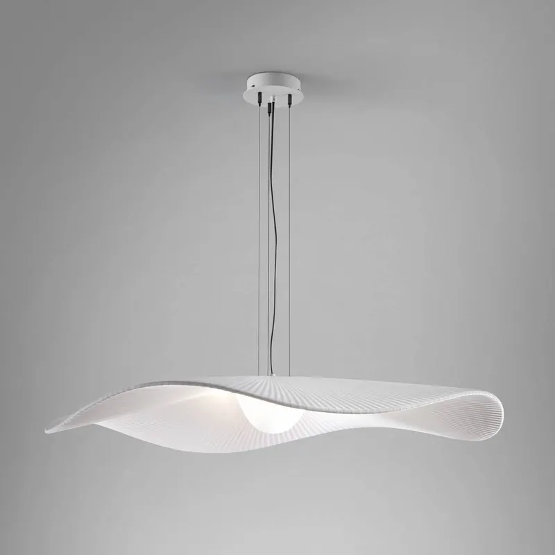 Żyrandol LED Bover „Mediterrània”, biały, Ø 105 cm, ściemniany