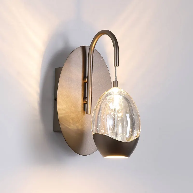 Kinkiet LED Seeds, kolor kremowy, szerokość 11 cm, szkło/metal