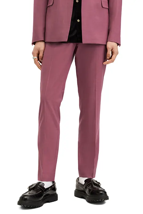 AllSaints Aura Trouser Pink Maat: W28 | Kostuumbroeken Outlet | Heren | Roze