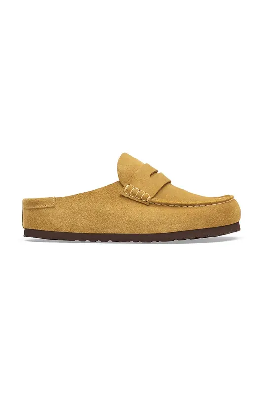 Birkenstock klapki mules zamszowe Naples Wrapped Suede Leather