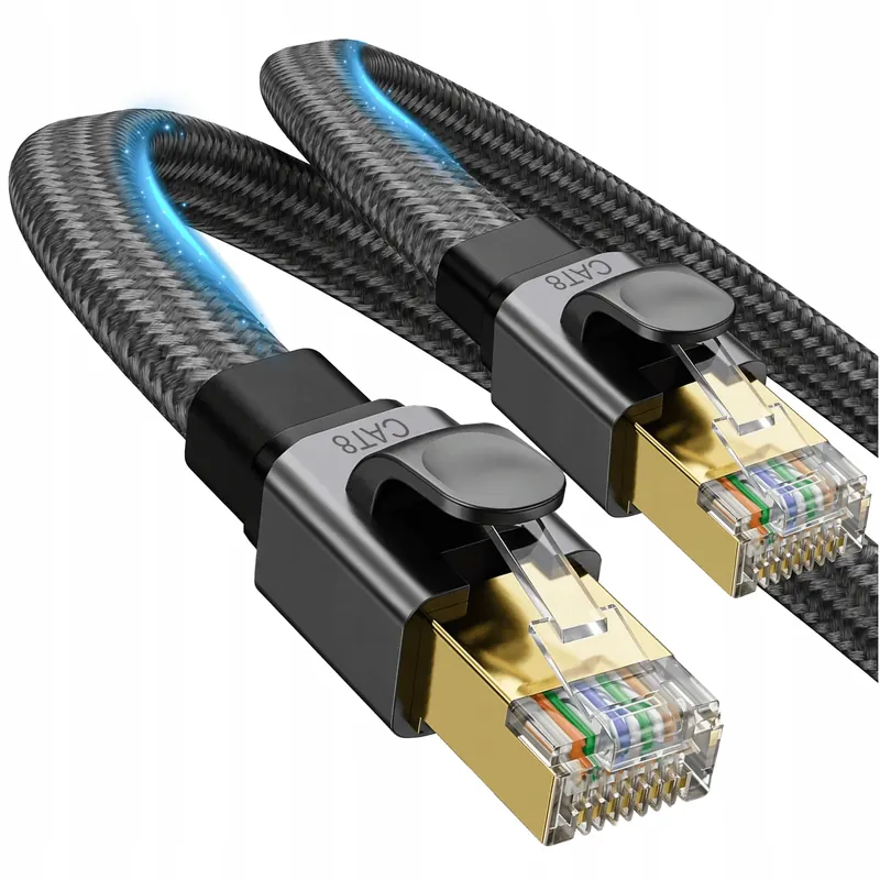 Kabel Ethernet Internetowy Lan Skrętka RJ45 Sftp CAT8 40GBPS Patchcord 5M