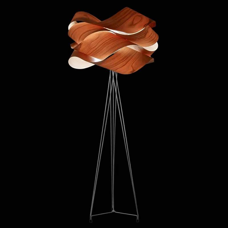 LZF lampa stojąca, wiśniowa naturalna