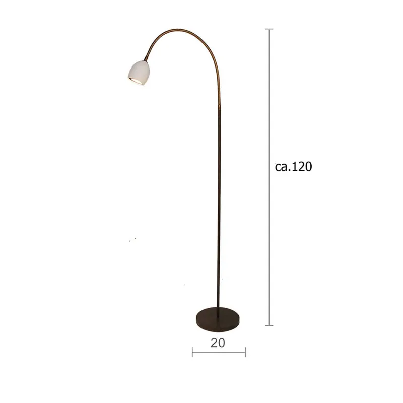 Menzel Provence lampa podłogowa 1-pkt. z ramieniem