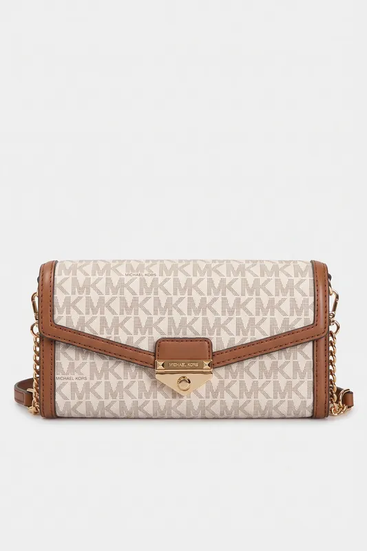 Michael Kors Large Wllt On A Chain Crossbody Vanilla Maat: OS | Tassen Outlet | Dames | Ecru