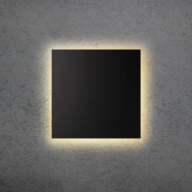 Kinkiet LED BLADE Q, czarny, 34 x 34 cm, metal, ściemniany