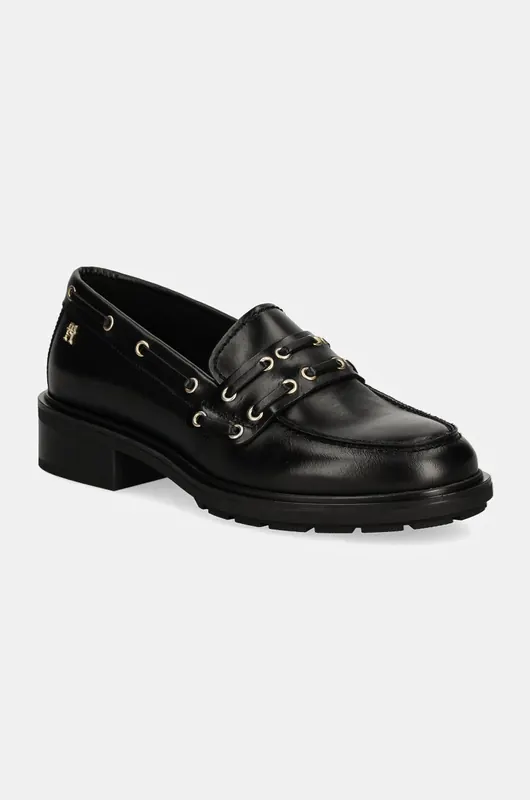 Tommy Hilfiger mokasyny skórzane NAUTICAL EYELETS LEATHER LOAFER