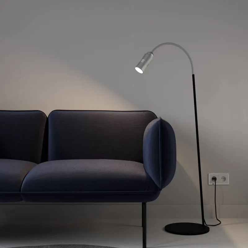 Neo! Floor lampa stojąca LED alu/srebrna