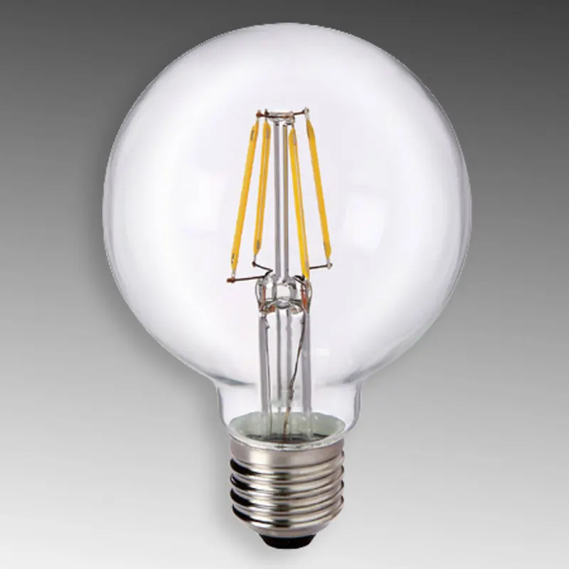 E27 6 W 827 kulka LED G80, przezroczysta