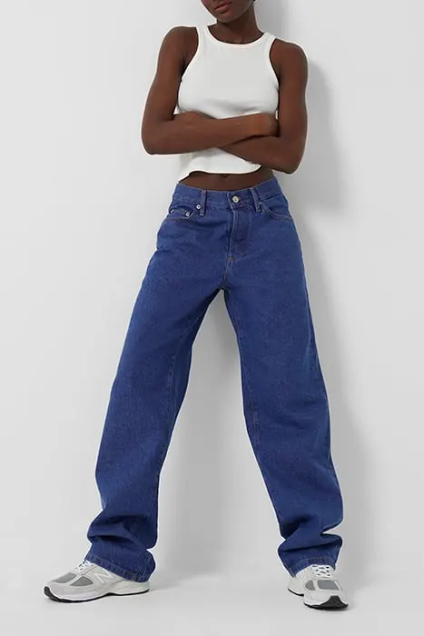 French Connection Pf Recycld Denm 90s Loose Jean Blue Maat: 12 | Flared Jeans Outlet | Dames | Blauw