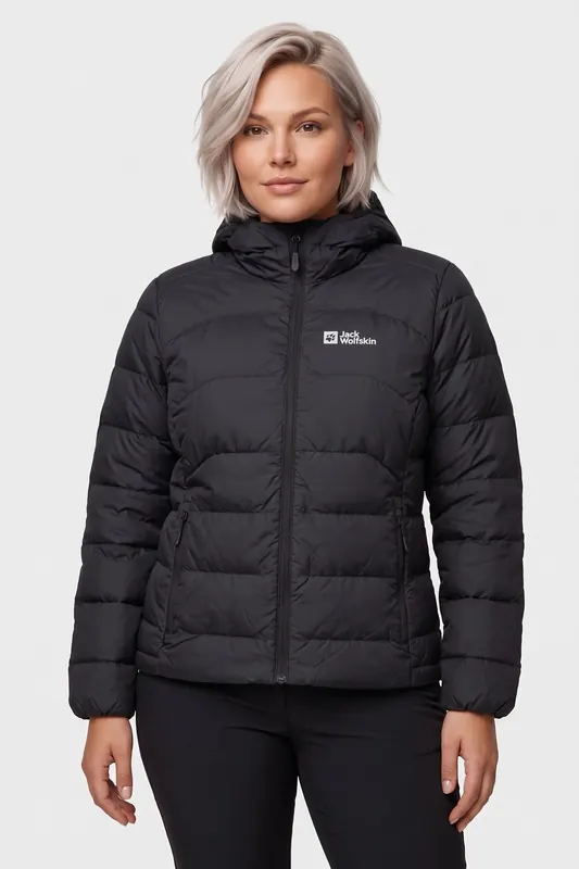 Jack Wolfskin Ather Down Hoody Black Maat: XXL | Winterjassen Outlet | Dames | Zwart
