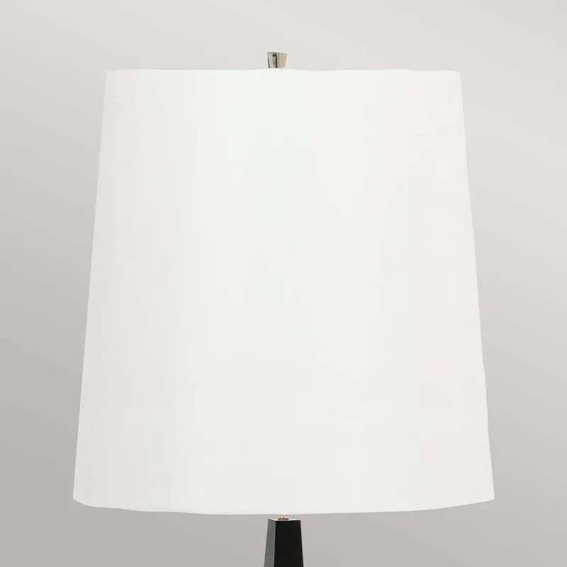 Lampa stojąca Ascent, czarna, biały klosz