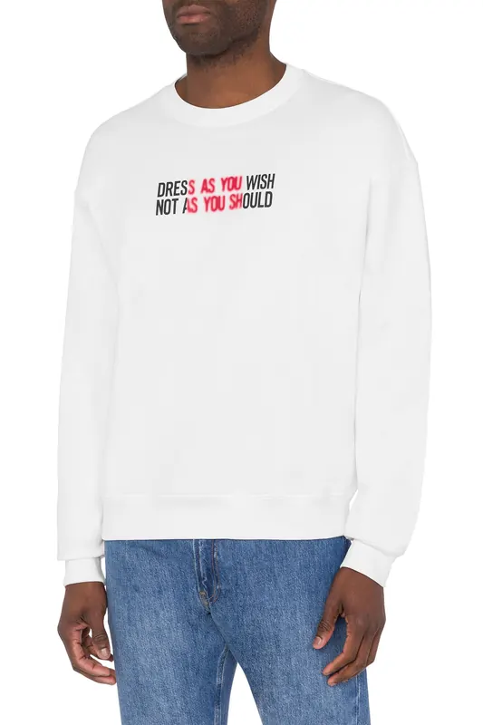 Moschino Sweatshirt With Print White Maat: XXL | Sweaters Outlet | Heren | Wit