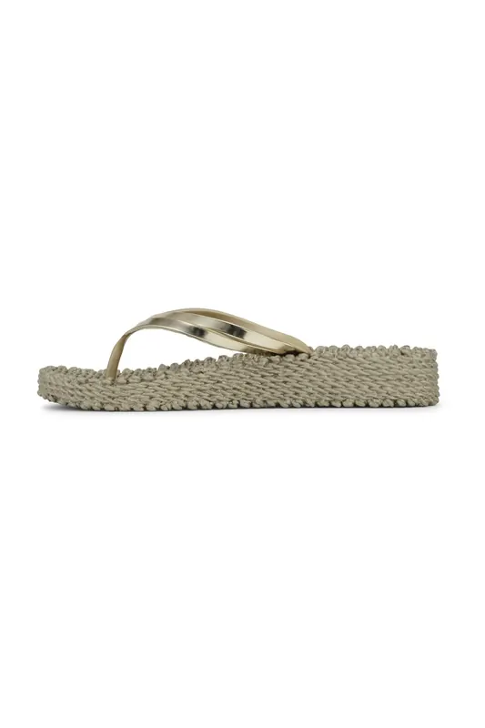 Ilse Jacobsen Plateau Flipflops Cheerful08m Platin Maat: 38 | Slippers Outlet | Dames | Beige