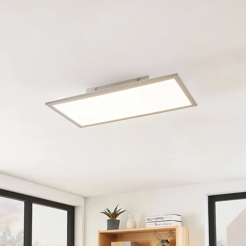 Panel LED Lindby Stenley, 4000 K, 60 cm x 30 cm, srebrny/biały