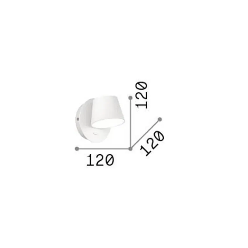 Ideal Lux kinkiet LED Gim, czarny, aluminium, 12 cm