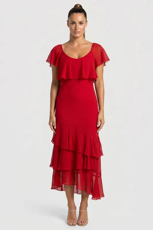 & Other Stories Jones Dress Red Maat: 36 | Maxi Jurken Outlet | Dames | Rood