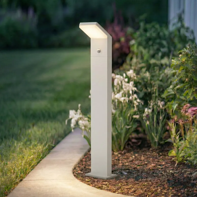 Arcchio Słupek oświetleniowy LED Yolena, czujnik, 100 cm, biała, IP54