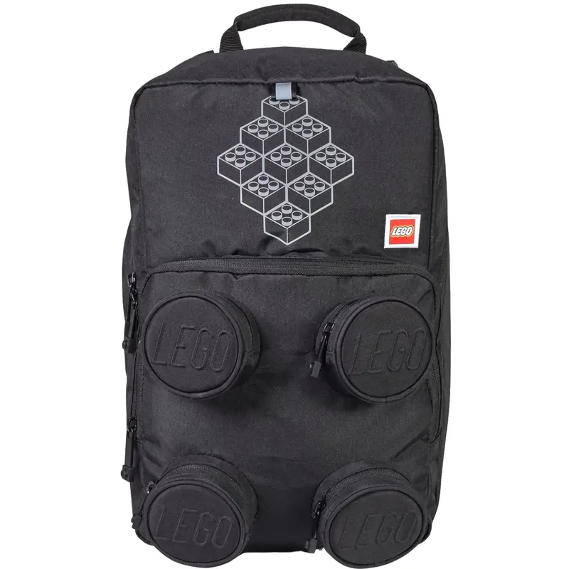 LEGO Bricks Petersen School Backpack 20209-2511, Dla chłopca, Czarne, plecaki, poliester, rozmiar: One size