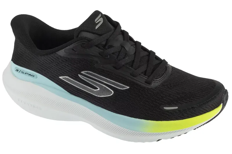 Skechers Slip-Ins: SKX Aero Pulse 172220-BKYB, Damskie, Czarne, buty do biegania, przewiewna siateczka, rozmiar: 36