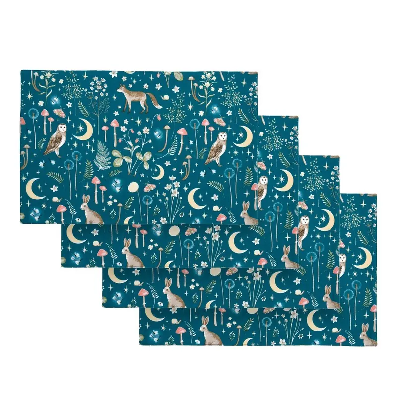 Tekstylne maty stołowe zestaw 4 szt. 30x46 cm Enchanted Twilight Animals – Catherine Lansfield