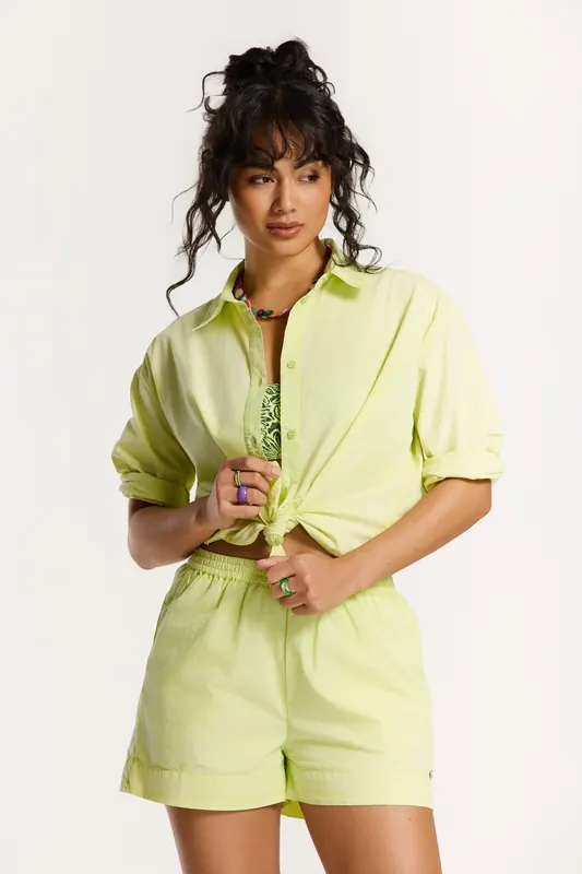 Shiwi Evie Blouse Green Light Lime Maat: M | Overhemden Outlet | Dames | Groen