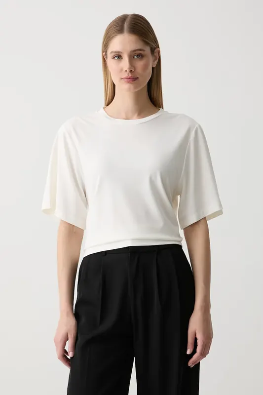 Sisley T-shirt damski z wiskozą