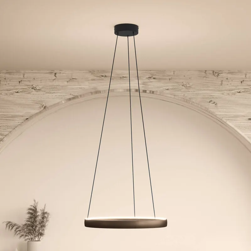 Żyrandol LED Stars of Light Trabuco, brązowy, Ø 80 cm CCT
