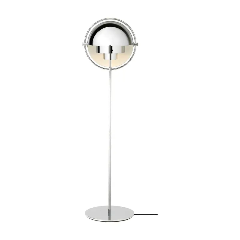 Lampa stojąca Gubi Lite, wysokość 148 cm, chrom/chrom