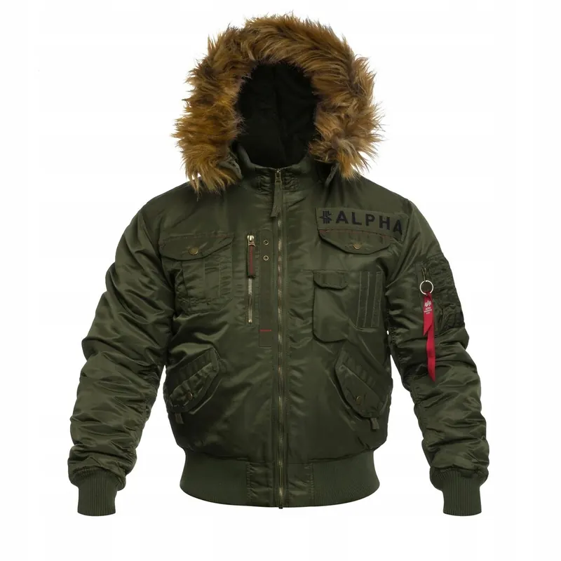 Kurtka z kapturem pilotka bomber Alpha Industries Deflector Dark Olive XXL