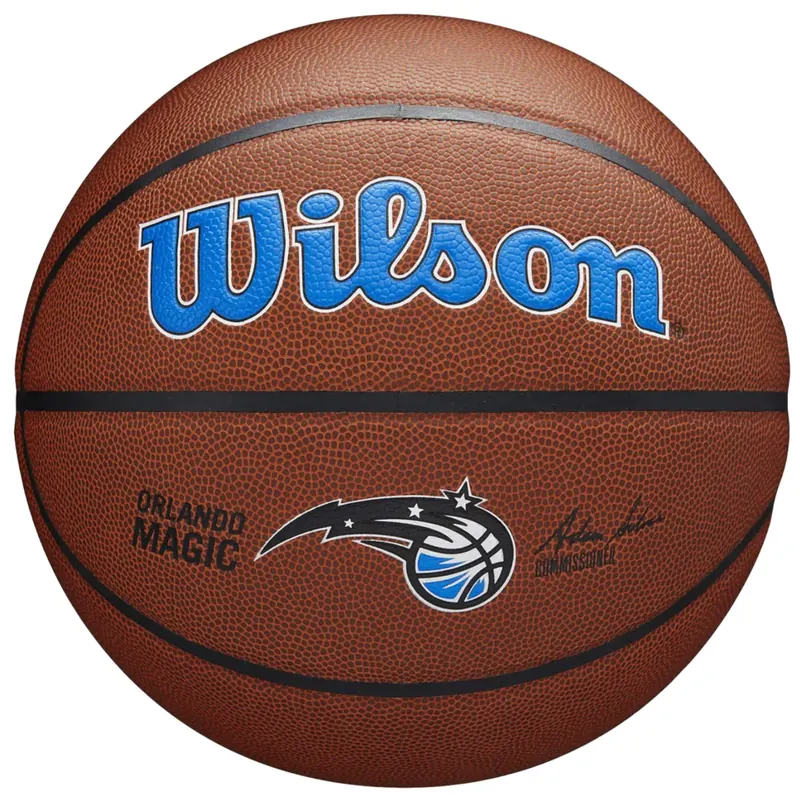 Wilson Team Alliance Orlando Magic Ball WTB3100XBORL, Unisex, Brązowe, piłki do koszykówki, Skóra kompozytowa, rozmiar: 7