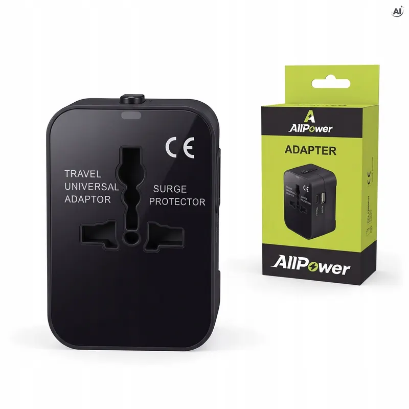 Uniwersalna Przejściówka Adapter Podróżny Usb Eu Uk Usa Kostka Do Ładowania