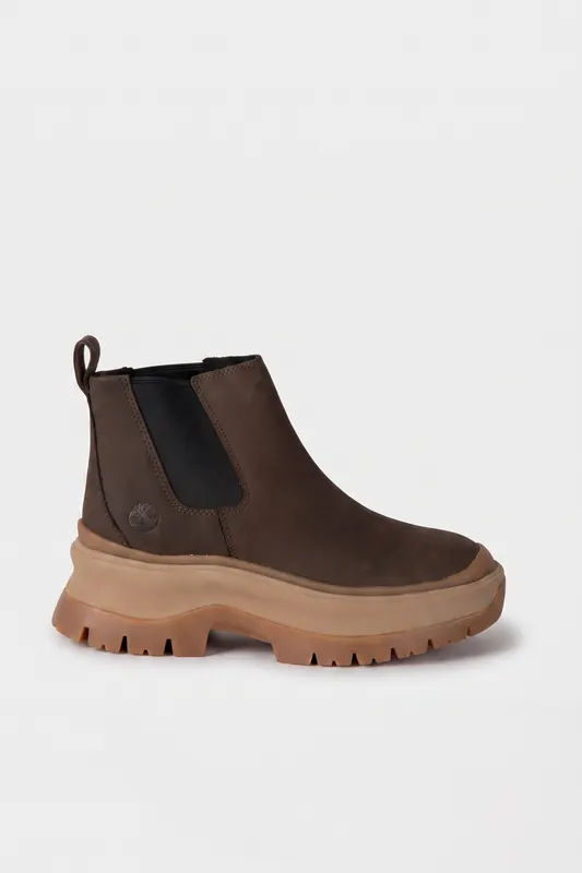 Timberland Roxie Lane Mid Chelsea Boot Dark Brown Nubuck Maat: 37.5 | Laarzen Outlet | Dames | Bruin