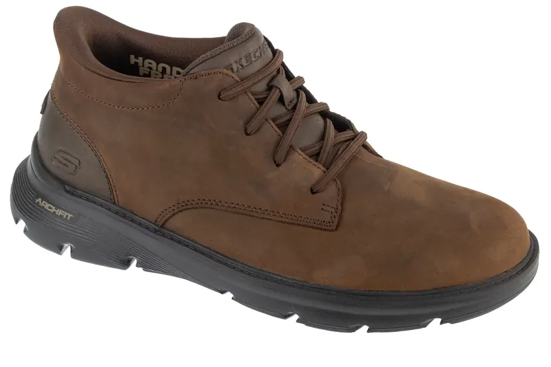 Skechers Slip-Ins: Arch Fit Garza - Ridley 205514-COC, Męskie, Brązowe, trzewiki, skóra licowa, rozmiar: 45