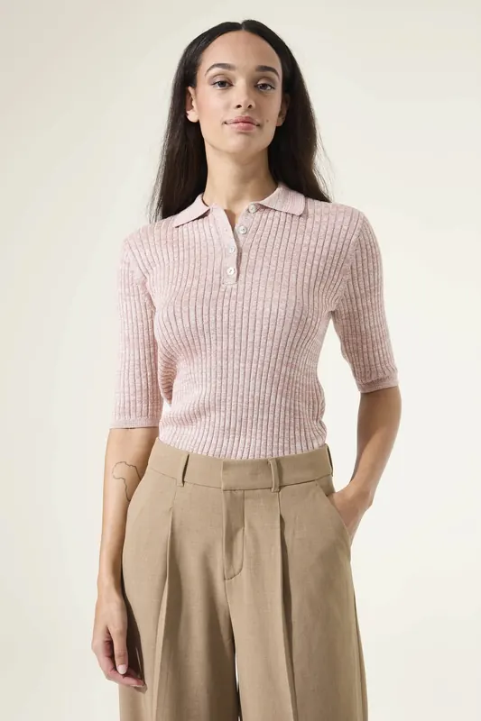 Garcia Ladies Pullover Dusty Melee Maat: M | Longsleeves Outlet | Dames | Roze