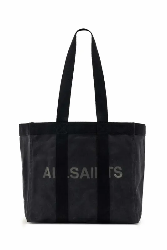 AllSaints Layo Canvas Tote Washed Black Maat: OS | Tassen Outlet | Heren | Zwart
