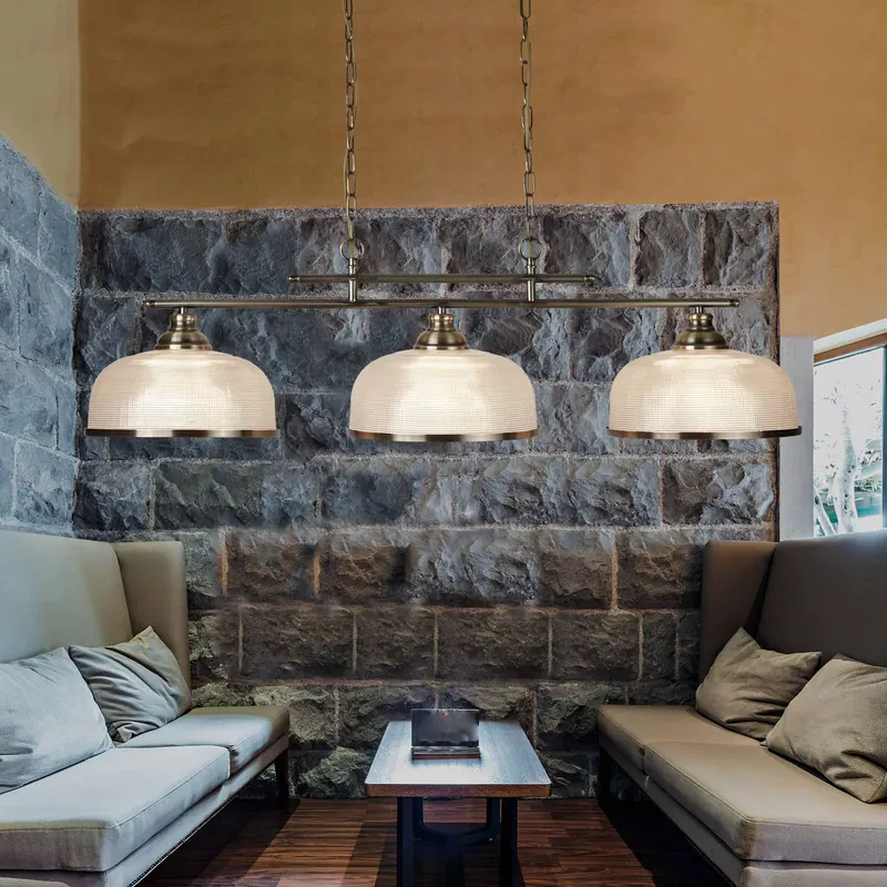Lampa wisząca Bistro II Bar mosiądz/szkło