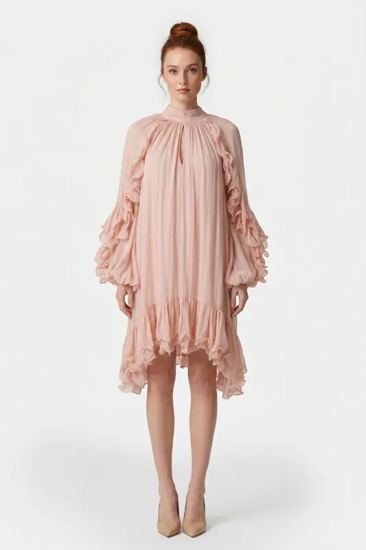 & Other Stories Nicola Dress Orange Maat: M | Mini Jurken Outlet | Dames | Roze
