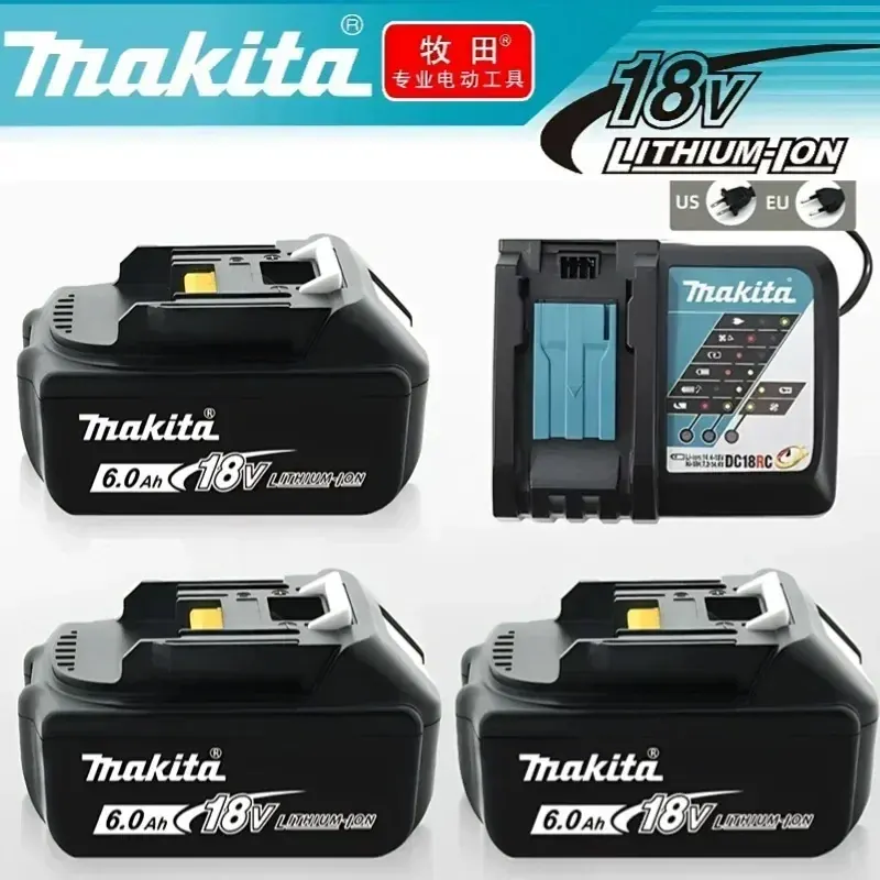 Oryginalna bateria z ładowarką BL1860, akumulator litowo-jonowy 18V 6.0Ah do Makita 18V 6Ah BL1850 BL1880 BL1860B LXT400