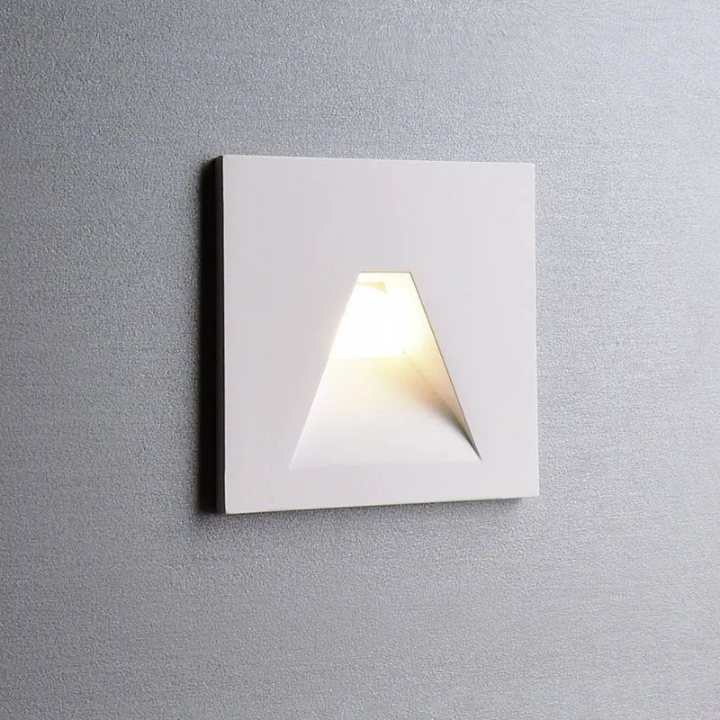 Oprawa wpuszczana ścienna LED SET Alwaid, biała 8 x 8 cm kąt 2 700 K