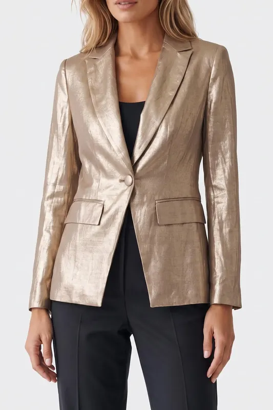 GUESS Shae Blazer Bronze Maat: 48 | Blazers Outlet | Dames | Goud