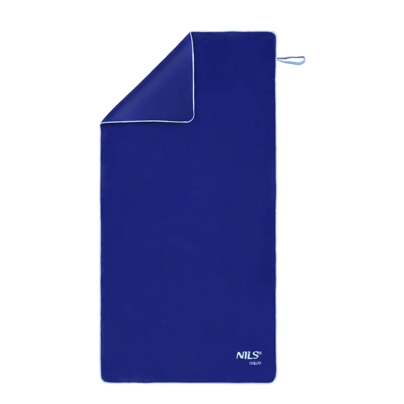 NILS AQUA NAR14 RĘCZNIK Z MIKROFIBRY FROTTE GRANATOWY 160X80cm (one size)