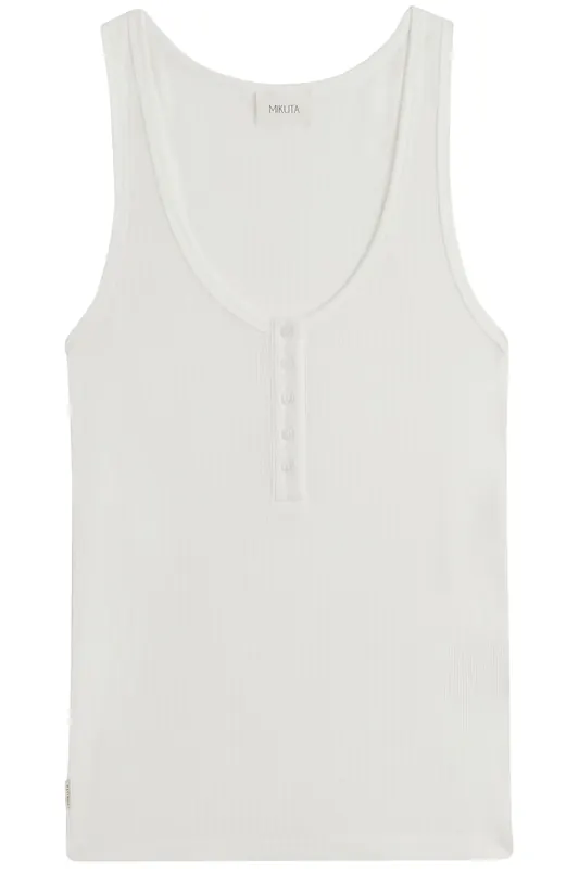 Mikuta The White Buttoned Tank Top Maat: XS | Mouwloze Tops Outlet | Dames | Wit