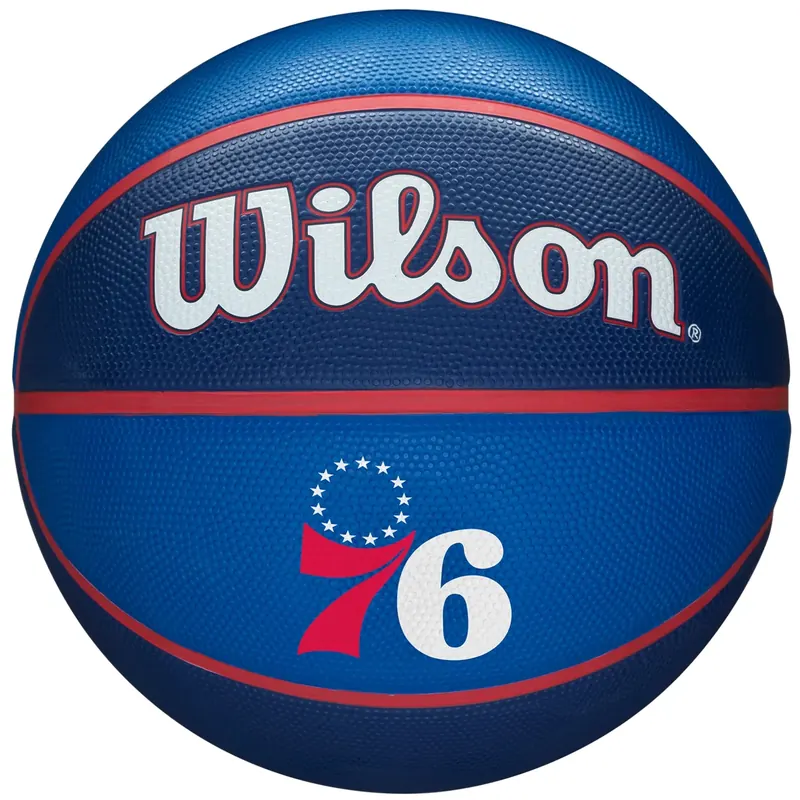 Wilson NBA Team Philadelphia 76ers Ball WTB1300XBPHI, Unisex, Niebieskie, piłki do koszykówki, Guma, rozmiar: 7