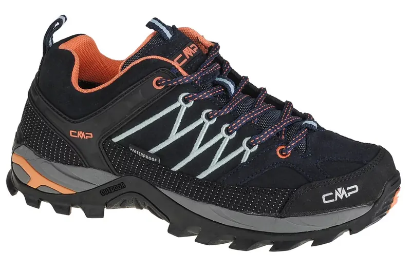 CMP Rigel Low WP 3Q13246-92AD, Damskie, Granatowe, buty trekkingowe, skóra zamszowa, rozmiar: 38