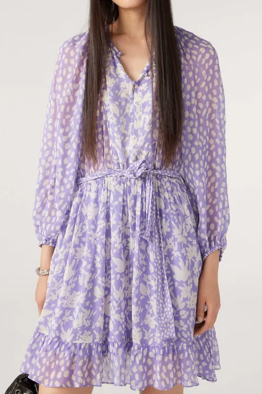 BA&SH Robe Fiona Parme Maat: XS | Mini Jurken Outlet | Dames